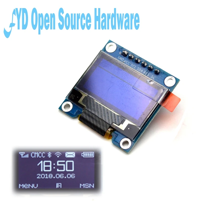 1 шт. 0 96 дюйма 128*64 OLED ЖК-синий дисплей SPI интерфейс 6PIN B Тип | Электронные компоненты