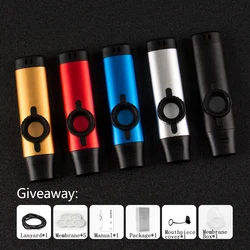 Metal Kazoos Mouth Flute High Quality Woodwind Instrument Lightweight Aluminum Alloy Whistle Adult Gift Music Partner for Guitar