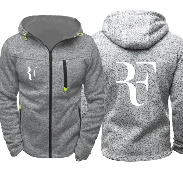 Rf Roger Federer толстовки с принтом Мужские повседневные модные хип хоп Harajuku флисовая куртка мужские свитшоты на молнии с капюшоном одежда G - Цвет: 4