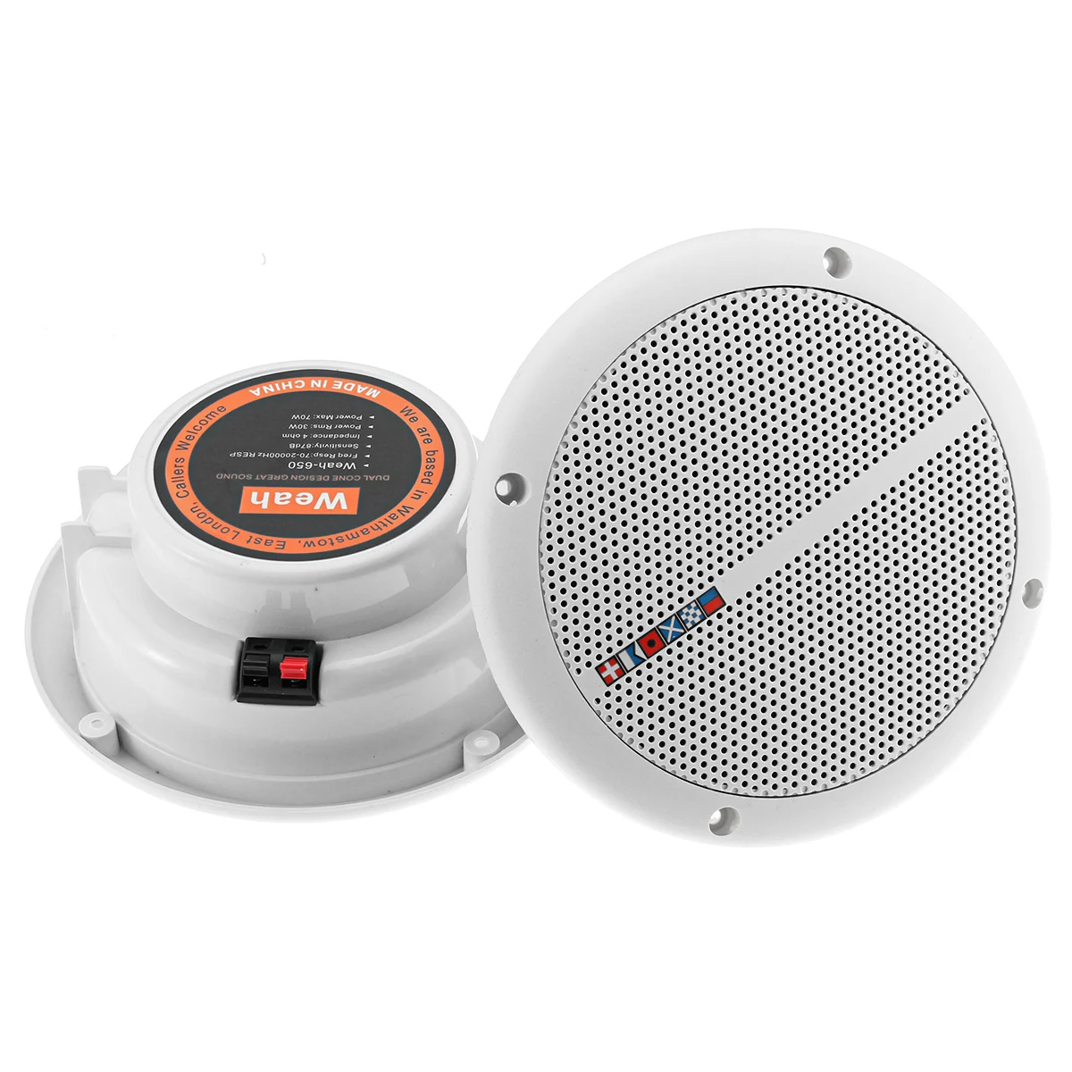 Us 19 31 40 Off 2pcs 70w 2 Way Outdoor Waterproof Ceiling Speakers For Home Bathroom Boat Yacht Speakers Audio Loundspeaker Stereo Music Player In