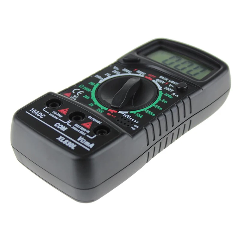 XL-830L Digital LCD Multimeter Voltmeter Ammeter AC/DC/OHM Volt Current Tester