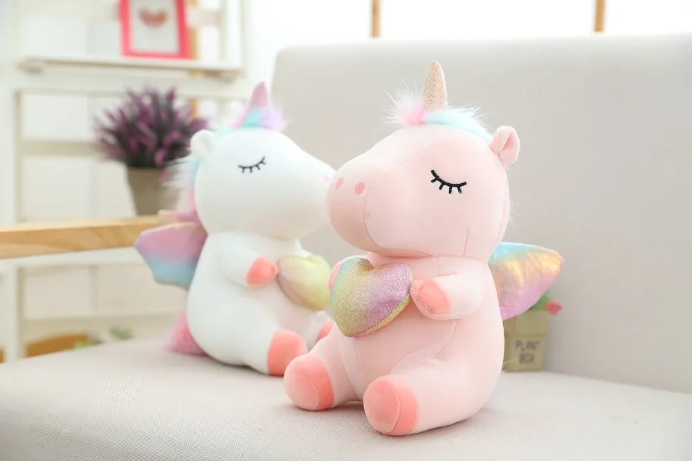 [New Arrival] Cute Unicorn Holding Heart Plush Toy