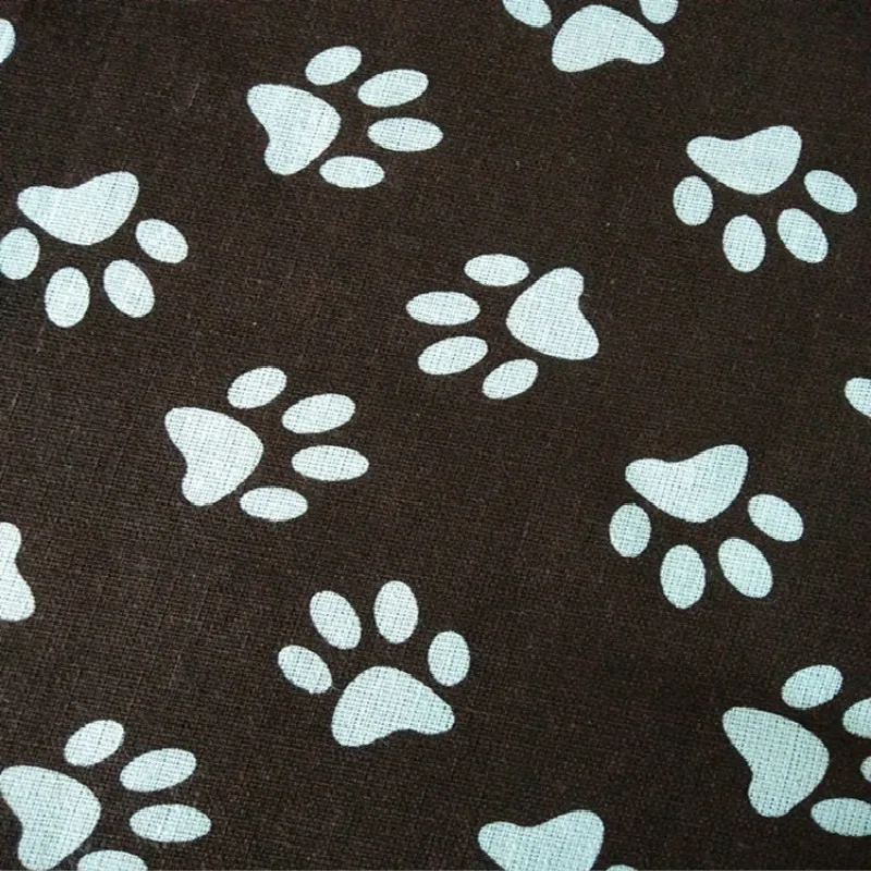 Кофейная собачья форма льняная ткань с принтом занавеска скатерть холст ткань ручной работы сделай сам ремесла хлопок и лен ткань