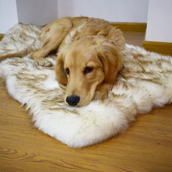 

Faux Fur Dog Mat Pet Beds Curve Dog Rug Winter Thicken Warm Sleeping Dog Cushion for Large Medium Small Dogs & Cats Pet Blanket