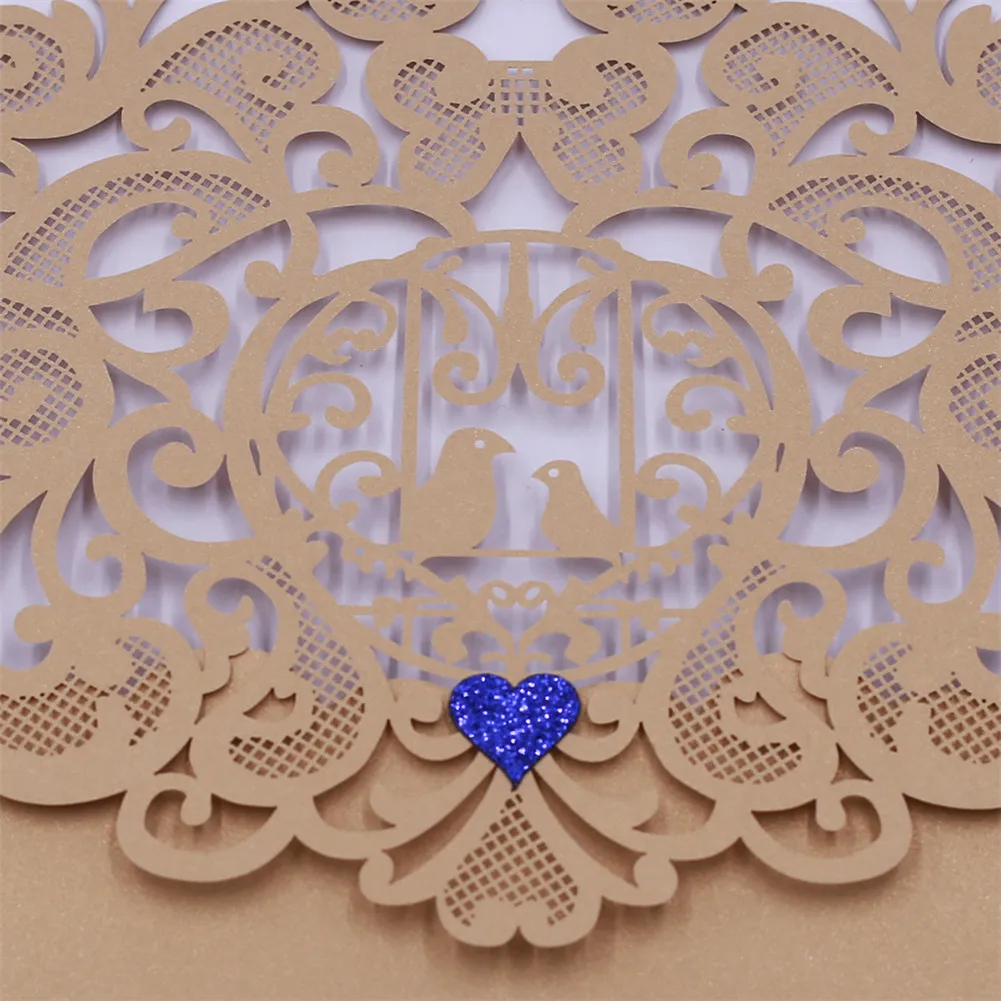  20 Pcs Invitation Card Hollow European Style Exquisite for Wedding Business Birthday Party 2019ing - 4.00052E+12