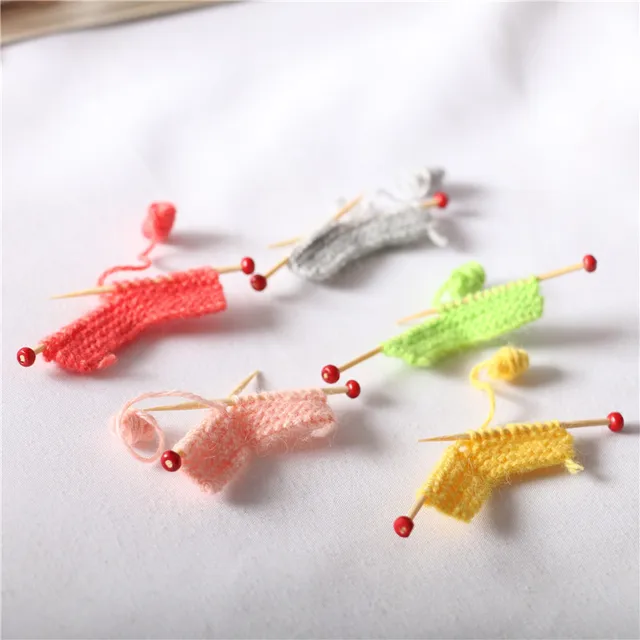 1/6 1/12 doll house  Miniature Mini Artificial Wool Props Diy Accessories Knitted Sweater Yarn Ball Doll Accessories 5