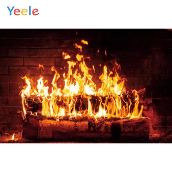 

Fireplace Close-up Firework Jumping Fire Photocall Photography Backdrops Personalized Photographic Background For Photo Studio