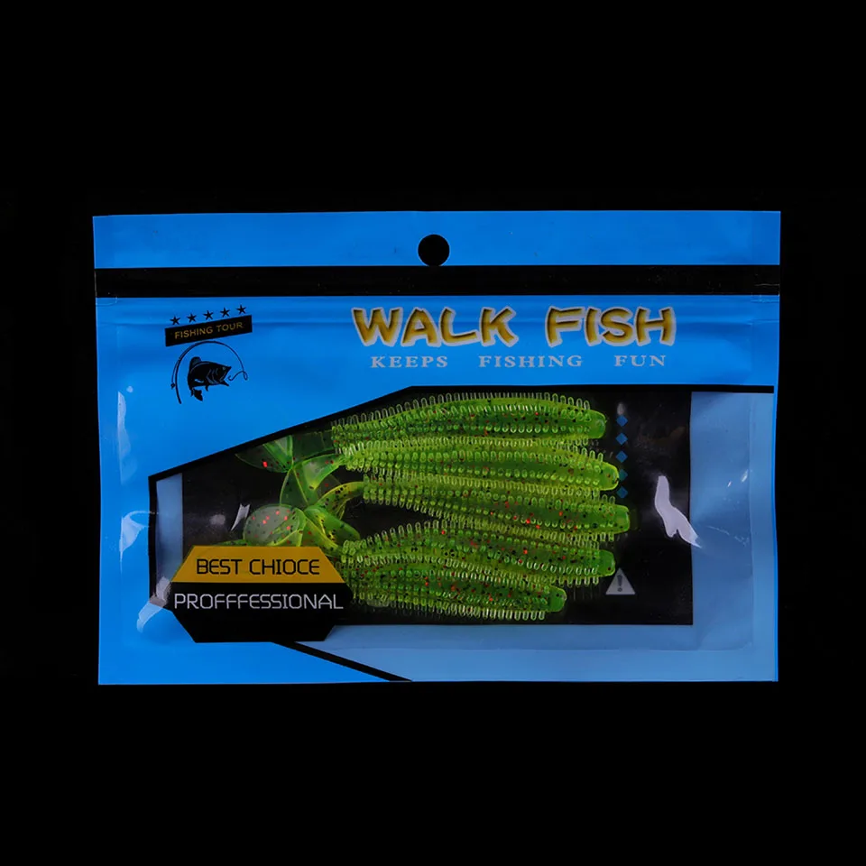 WALK FISH 5 шт./лот Spikey Shad 90 мм 4,4 г Ежик рыболовная мягкая морская приманка огурец весло червь силиконовый воблер на щуку мягкие приманки