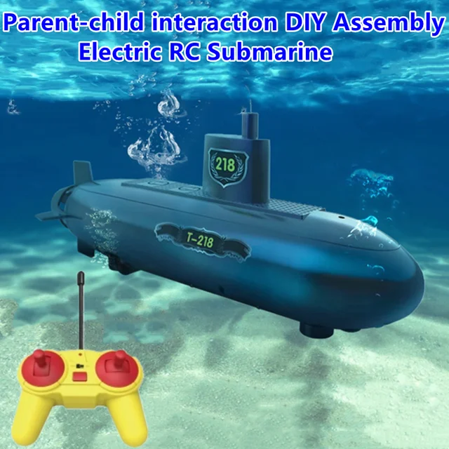 Parent-child Interaction DIY Assembly Electric RC Submarine Toy 30.5CM STEM Science Education Remote Control Submarine Boat Toy 1