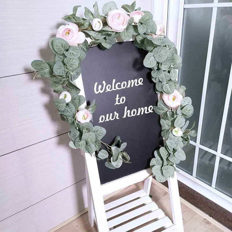 

Artificial Leaves Rattan Lifelike Plants Faux Eucalyptus Greenery Wedding Banquet Decor Ornament Kits