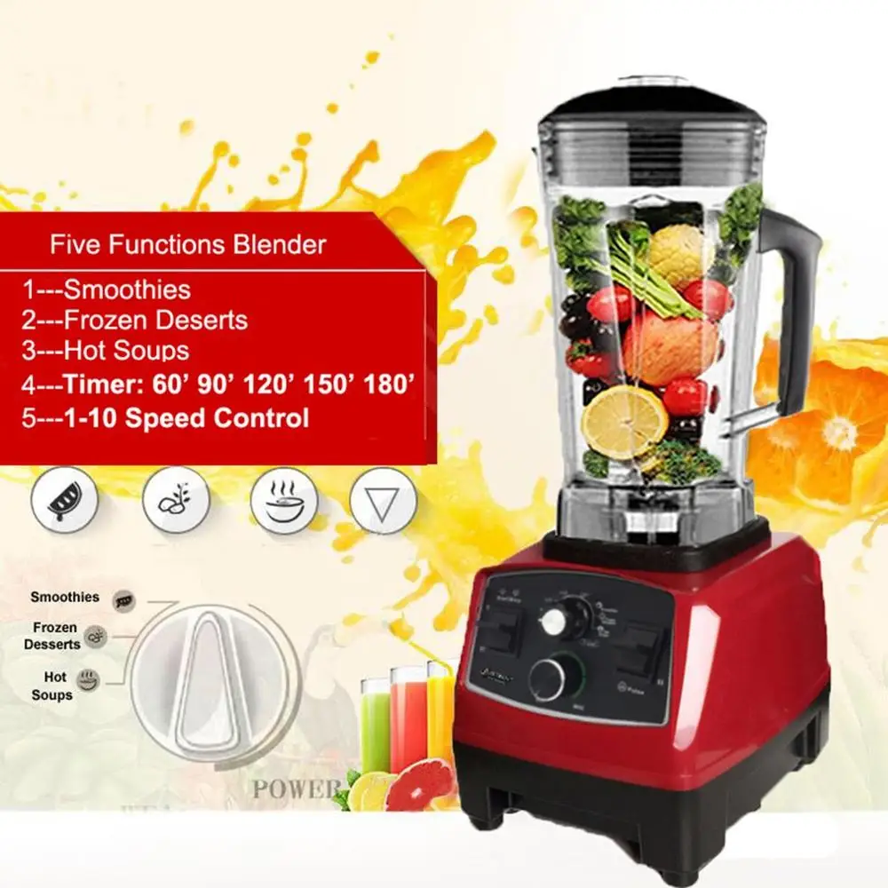 2200w Home Professional Smoothies Power Blender Food Mixer Juicer
