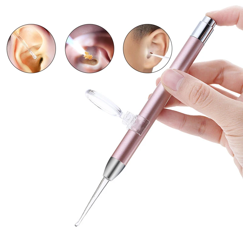 Baby Earwax Removal Cleaner Tool LED Flashlight Earpick