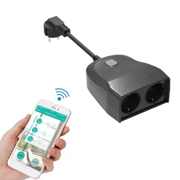

Outdoor WIFI Intelligent Socket Intelligent Home Alexa Intelligent Speech Timing Socket Fighting gauge Waterproof Socket