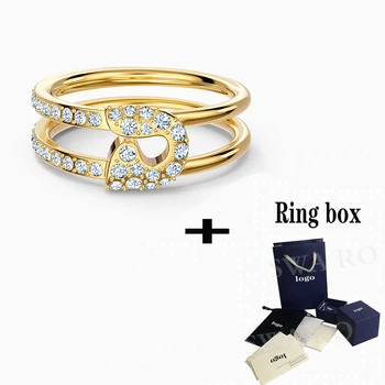 

SWA 2020 New High-quality Classic And Elegant So Cool Pin Ring For Girlfriend Engagement Birthday Fashion Commemorative Gift