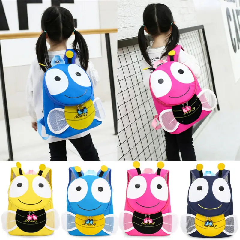 

Toddler Kids Boy Girl Cartoon Animal Oxford Backpack Rucksack Nursery School Bag Pattern Zipper Kid Book Bag