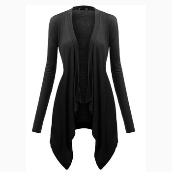 

Fashion Women Jackets And Coats 2020 Autumn Long Sleeve Casual Loose Coat Open Stitch Jacket Ladies Irregular Cardigan Tops