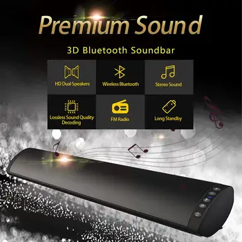 

HF-41 Wireless Bluetooth TV Remote Control Wall-Mount TV Music Speaker Controller Support TF Card FM Radio for Home Theater