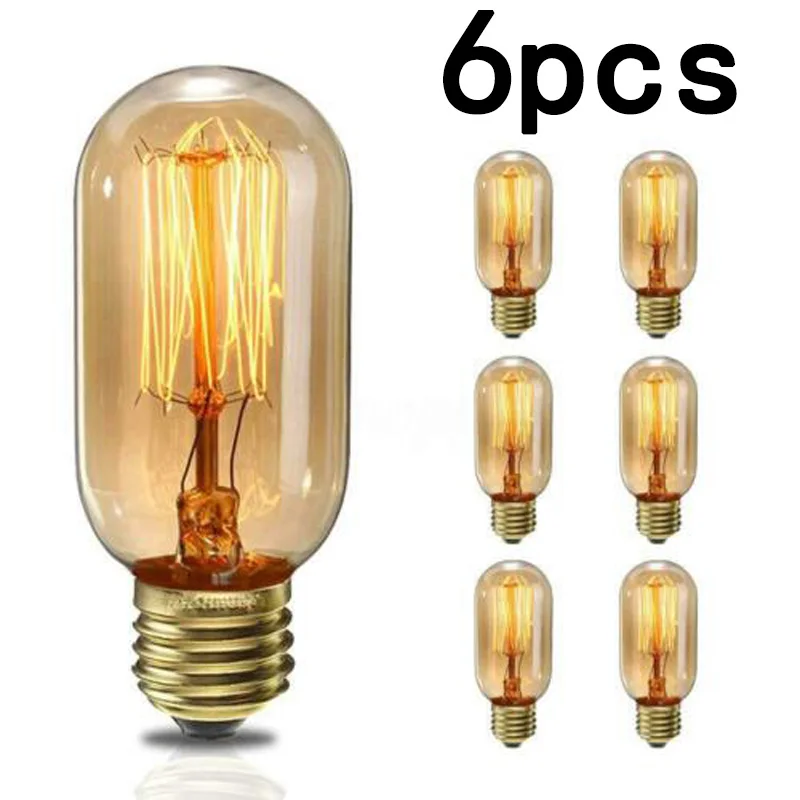

6pcs Vintage Bulbs Smart IC Chip Home Walkways Streets Lighting Decorations Hung Stand Steady Display Lamps