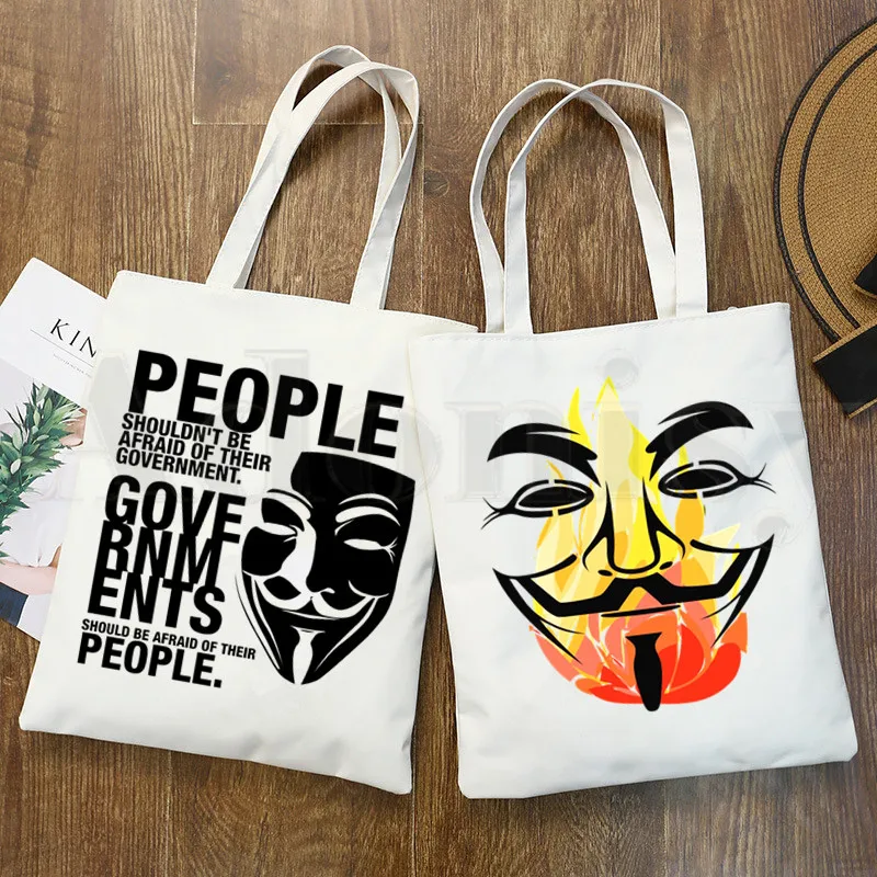 V for Vendetta Anonymous Disobey Fawkes Hacker хипстерские сумки с принтом модная повседневная сумка