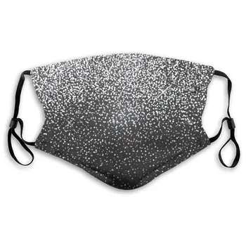 

Shiny Silver Glitter Masks With filter Washable & Reusable Anti Dust Breathable Mask With Adjustable Ear Loops for Men & Women