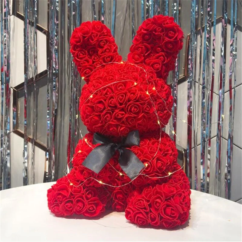 

Artificial Flowers Everlasting Flowers Rose Rabbit Romantic Valentines Gift Doll For Anniversary Artificial Roses Birthday Gift