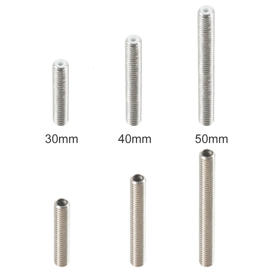 3D Printer Parts For Makerbot MK8 M6 1.75mm Filament Stainless Steel Throat PTFE Tube Nozzle Extruder Tube 30mm 40mm 50mm