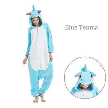 

Kigurumis unicorn Pajama Women Girl Winter Carton Animal Men Onesie Couple Adult Funny Overall Performance Party Warm Jumpsuit