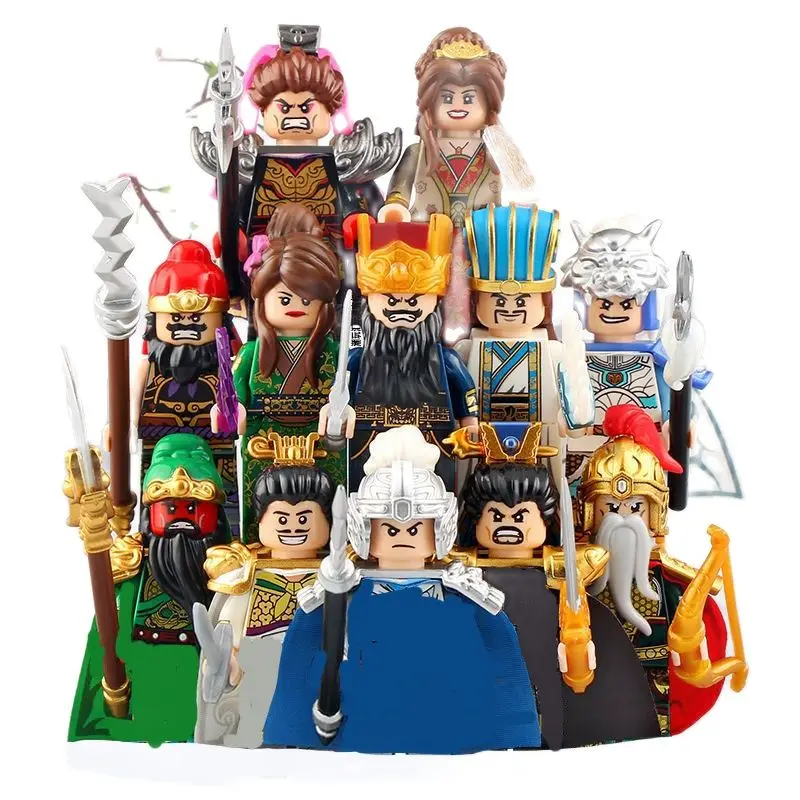 Building Blocks Cavalieri Medievali Tre Draghi Soldati Mattoni Militari Tempi Antichi Caratteristiche Cinesi Giocattoli Per Bambini