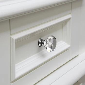 

10 Pcs/Set 25mm Crystal Glass Cabinet Door Knobs Pulls Cupboard Drawer Handles