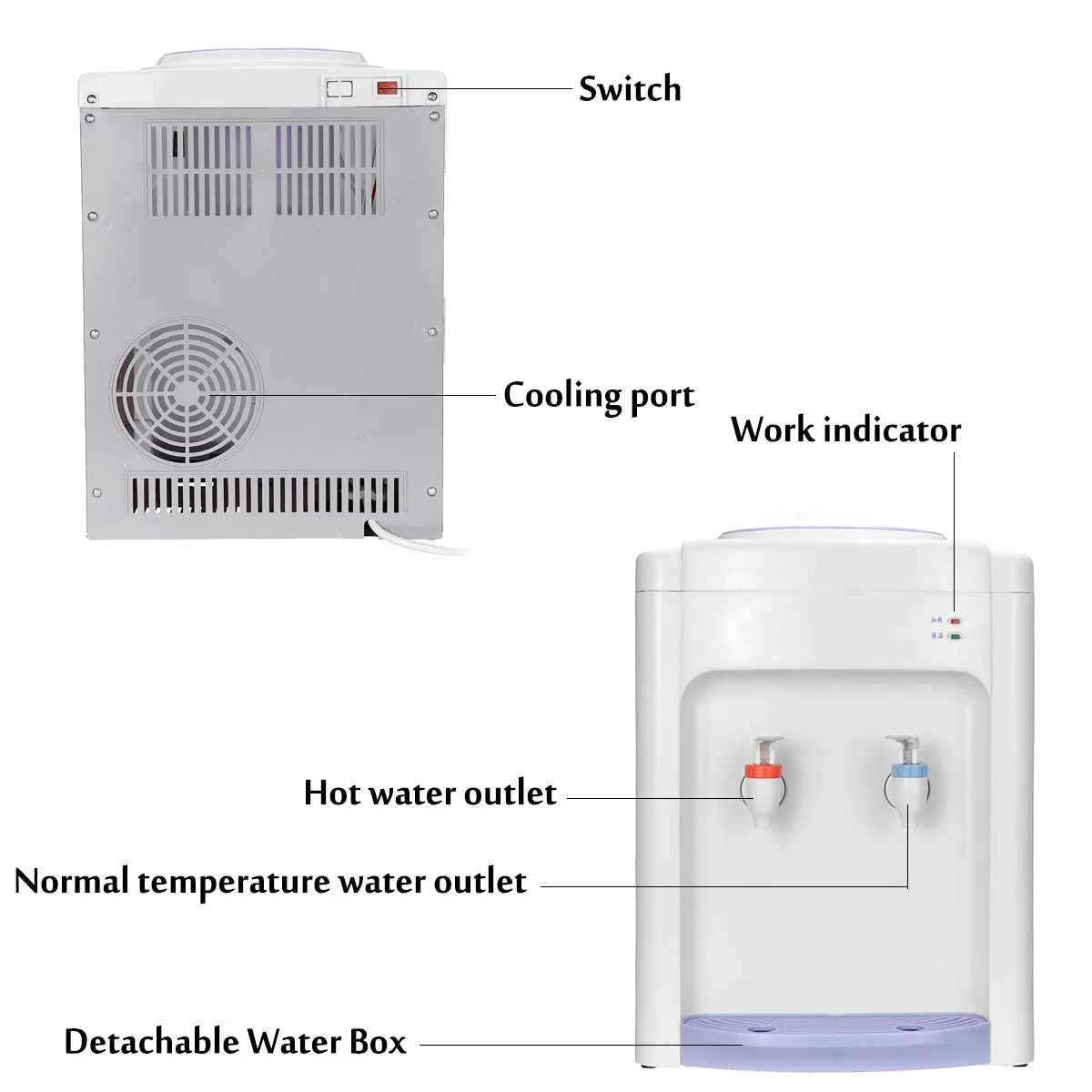 Диспенсер для воды теплый и горячий многофункциональный бытовой 220 В водяной охладитель Насосное устройство Настольный энергосберегающий водонагреватель