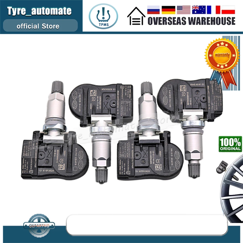 * ǰ *  Ÿ̾ з ͸ ý TPMS  52933-D4100 2015-2022  Ʈ  Ƽ Ϸ 52933-D9100, Kia OPTIMA NIRO