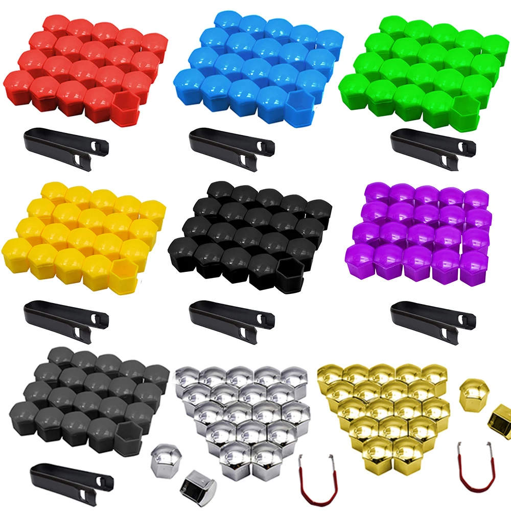20pcs Car Wheel Nut Caps Protection Covers Caps Antirust Auto Hub