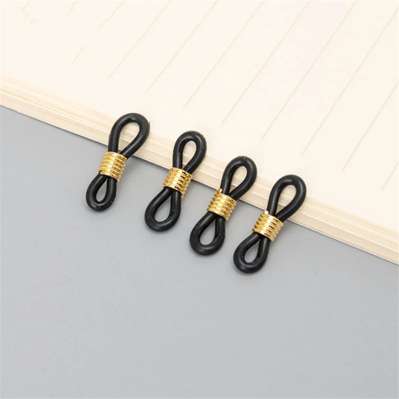 10 PCs Adjustable Anti-Slip Eyeglass Chain Ends Retainer Rubber Glasses  Ring Strap Spectacle End Connectors Eyewear Accessories