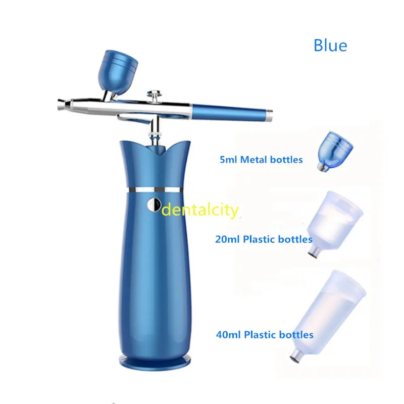 Кислородный инжектор машина нано спрей омолаживание и увлажнение кожи салон красоты машина - Цвет: 1Set-EU plug Blue