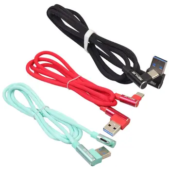 

REXLIS USB Type C 90 Degree Fast Charging usb c cable Type-c 3.1 data Cord Charger usb-c For Samsung S8 S9 Note 9 8 Xiaomi mi8 m