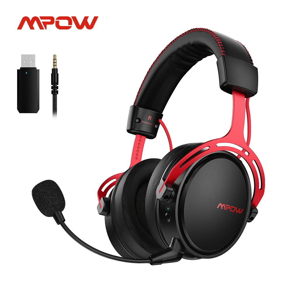 Gaming-Headset Computer Headphone Gamer Mpow Noise-Cancelling Wireless for PS4/PC 