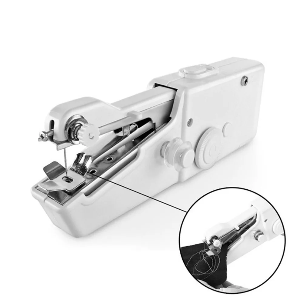 Мини Портативная ручная швейная машина для одежды ткань быстрая швейная игла электронная швейная машина