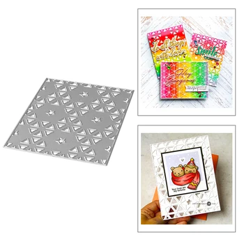 

2020 New Hot Little Twin Stars Debossing Rectangle Background Metal Cutting Dies For and Scrapbooking Foil Card Making no stamps