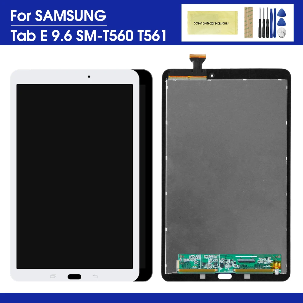 Для samsung Galaxy Tab E 9 6 T560 T561 SM T561Full сенсорный экран дигитайзер панель ЖК дисплея в