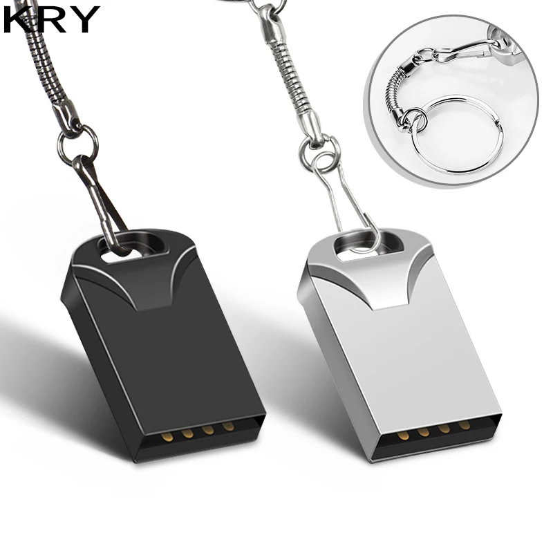 Мини металлический флеш накопитель 64 ГБ USB флэш Гб USB2.0 Флешка 32 16 8 с подарочным