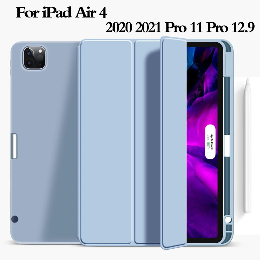 For iPad Air 4 Case iPad Pro 11 Case 2020 For iPad Pro 12.9 Case 2021 5th Generation Funda Wireless Charge with Pencil Holder