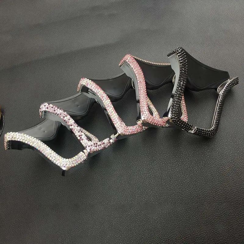 Универсальный автомобильный держатель для телефона Bling Crystal Rhinestone автомобильный воздушный отверстие u-образный держатель для мобильного телефона GPS Держатель с подставкой