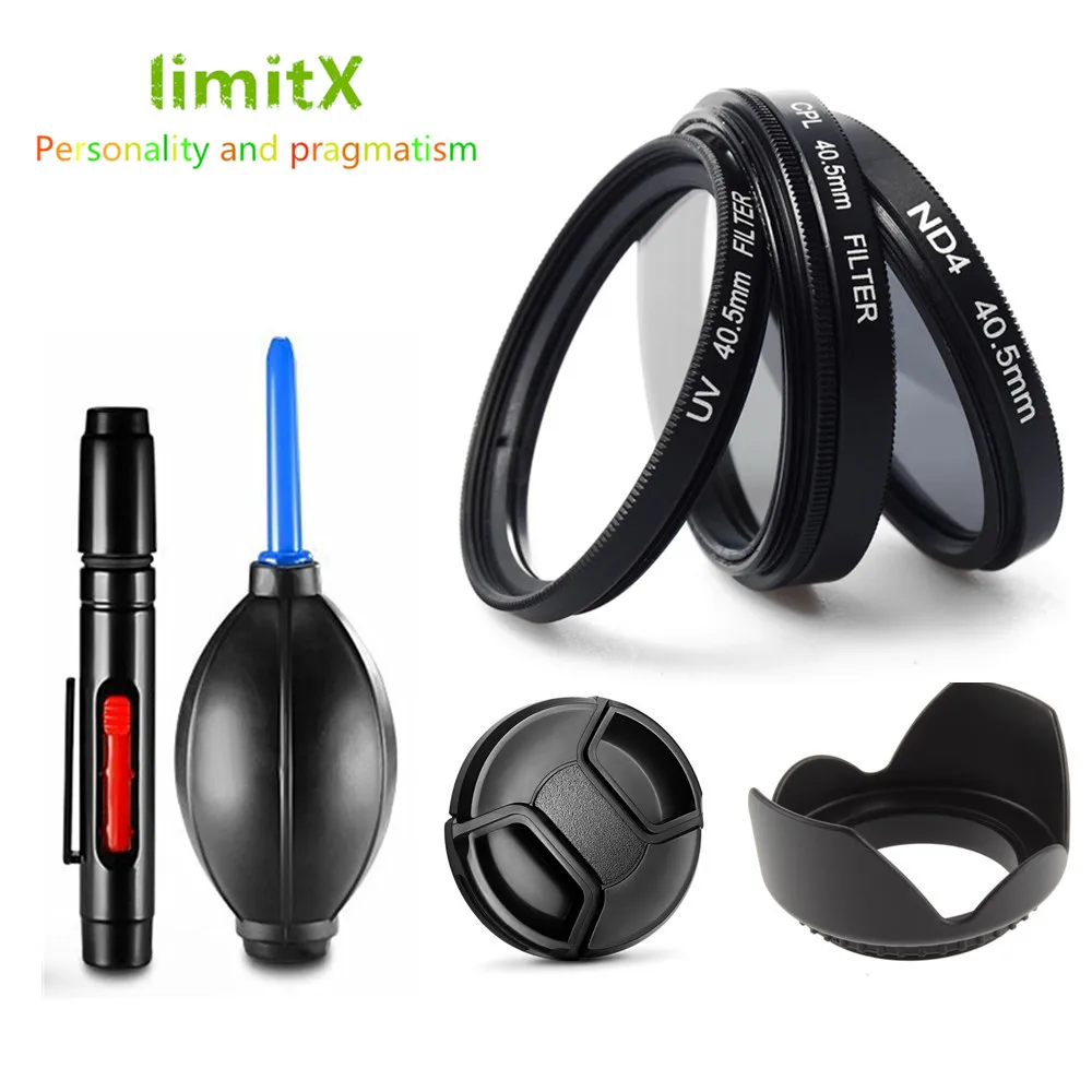 37mm Filter Kit Cpl Nd Uv Lens Hood Cap Cleaning Pen Blower For Olympus