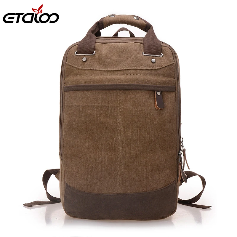  Men Bag Casual Canvas Laptop Backpack Man Computer Backpack Student Leisure Shoulder bags School Ba - 32711196778