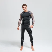 Комплект термобелья для подростков, зимняя теплая тренировочная быстросохнущая одежда, кальсоны, зимнее термобелье, Рашгард, мужской спортивный костюм