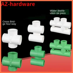 PPR20 / 25/32 Bridge Crossing Five-way Hot-melt Joint 1/2IN 3/4IN 1 inch PPR Water Pipe Water Dividing Six-way Fitting