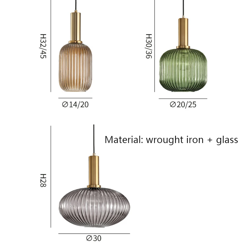 Современные подвесные светильники из железного стекла, лампа для скандинавского украшения дома, освещение для гостиной, спальни, чердака, столовой, подвесной светильник