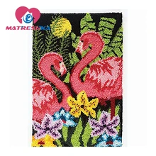 Flamingo carpet embroidery hook needlework button package latch hook rug kits carpet embroidery Foamiran craft do it yourself