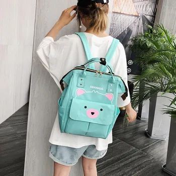 

Fashion Cloth Women Backpack School Bags For Teenagers Girls preppy style student Backpack Female Rucksack Maison Fabre Dropship