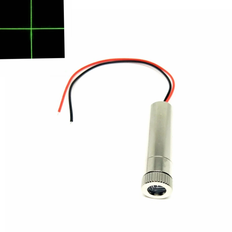 Focusable Industrial Lab 515nm 520nm 50mW Green Laser Diode Cross Module industrial 515nm 520nm 15mw green laser module dot line cross 1240